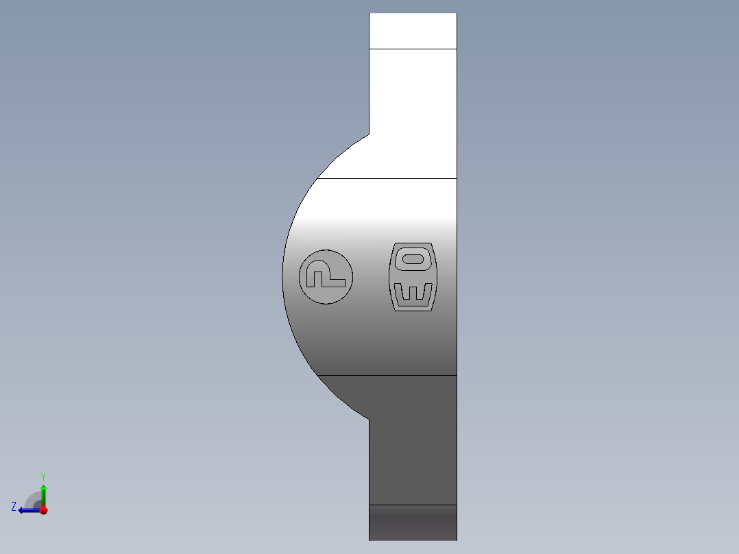 法兰接头、FL-40右视图