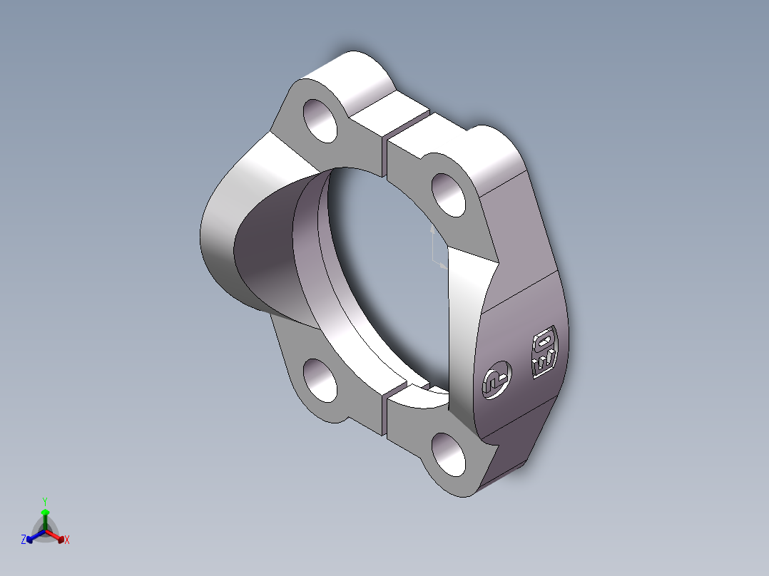 法兰接头、FL-40正等轴测图