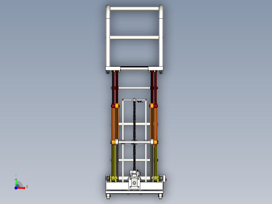 剪叉式升降机 、升降机前视图