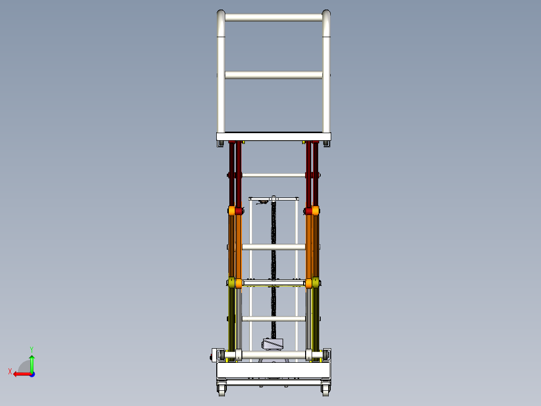 剪叉式升降机 、升降机后视图