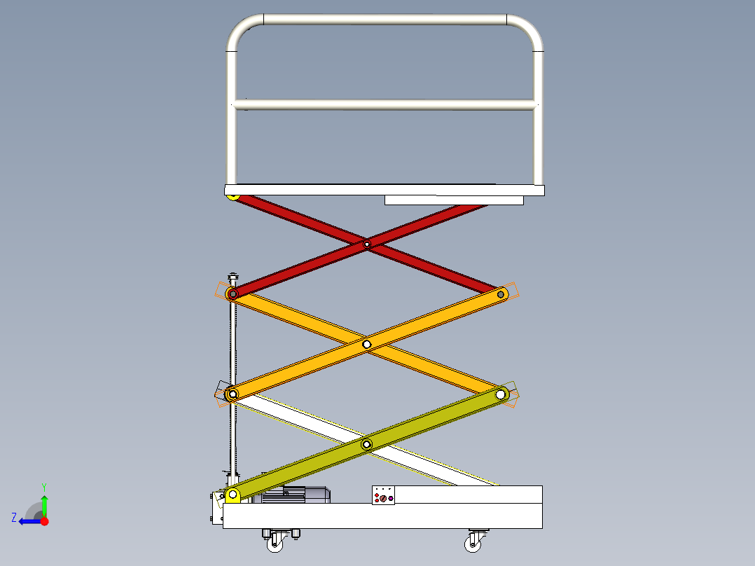 剪叉式升降机 、升降机右视图