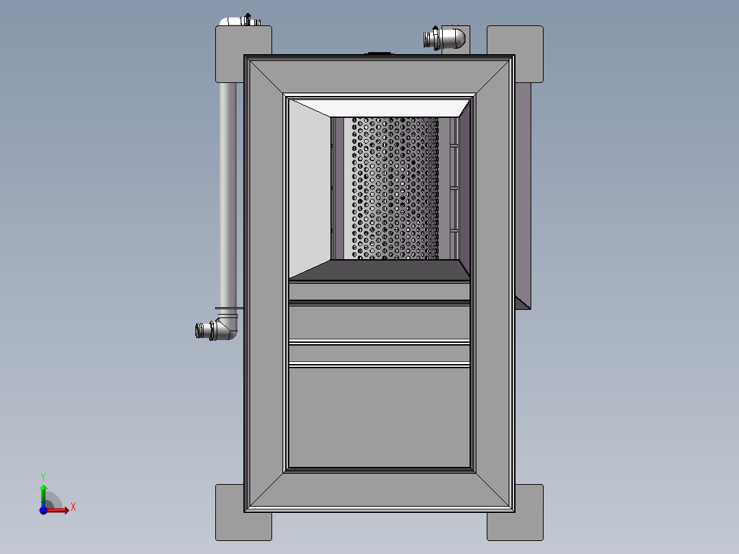 破碎机、塑料回收破碎机前视图