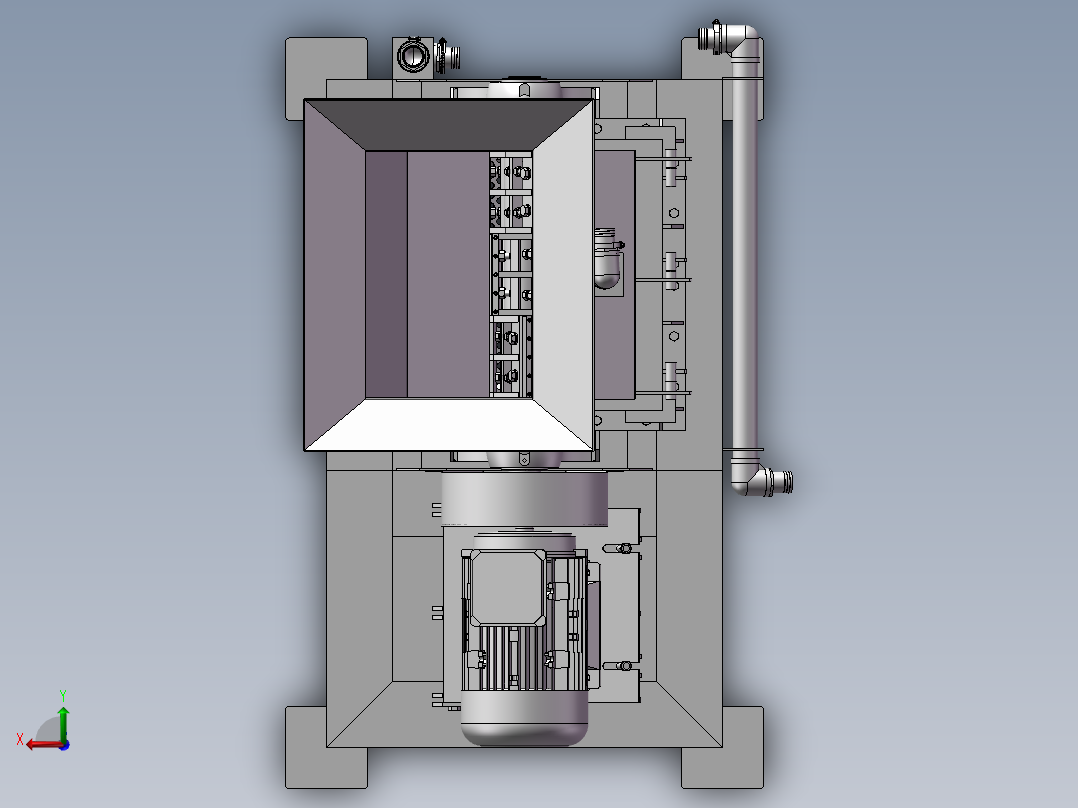 破碎机、塑料回收破碎机后视图