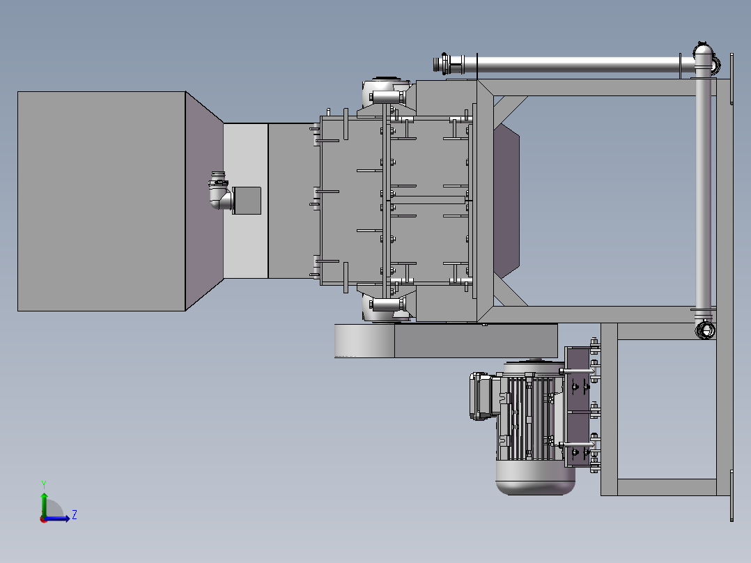破碎机、塑料回收破碎机左视图
