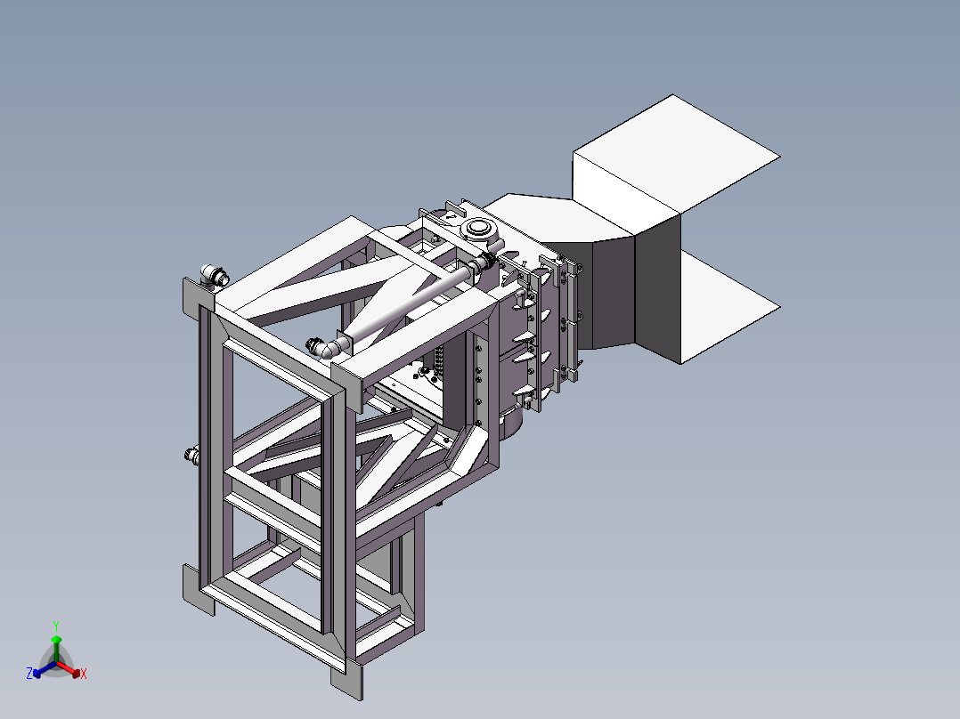 破碎机、塑料回收破碎机正等轴测图