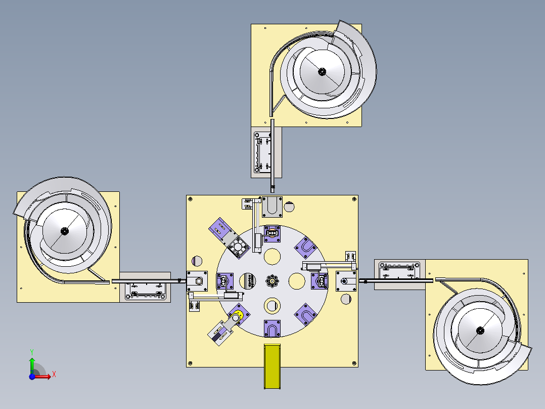 塑料件组装设备前视图