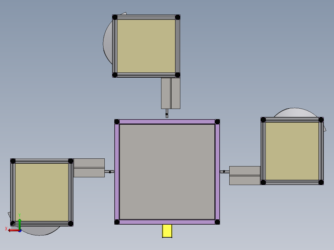 塑料件组装设备后视图