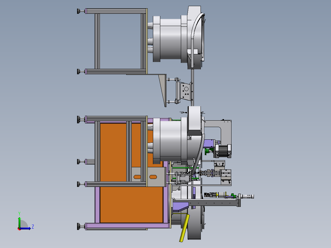 塑料件组装设备左视图