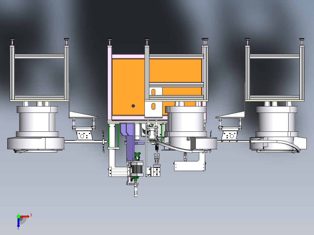塑料件组装设备俯视图