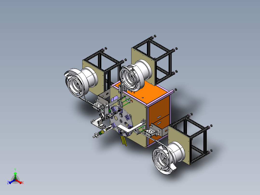 塑料件组装设备正等轴测图