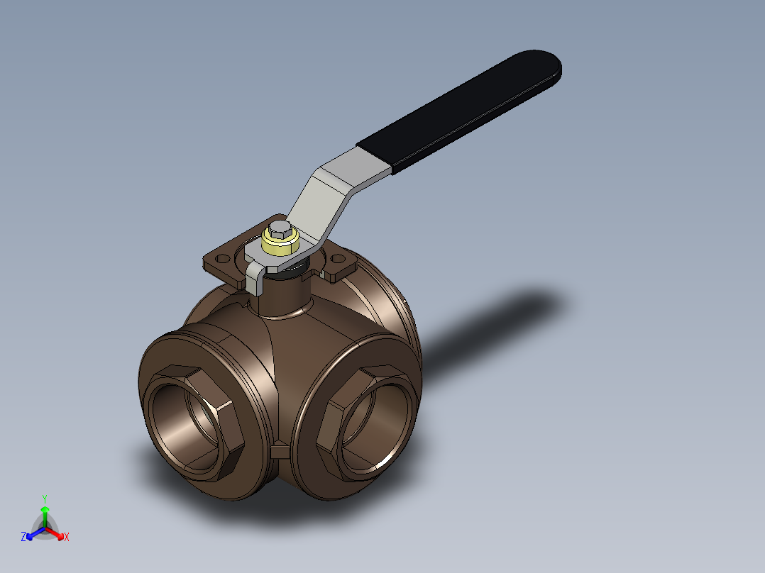 球阀 2正等轴测图