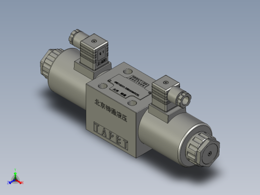 4WE10E电磁换向阀正等轴测缩略图