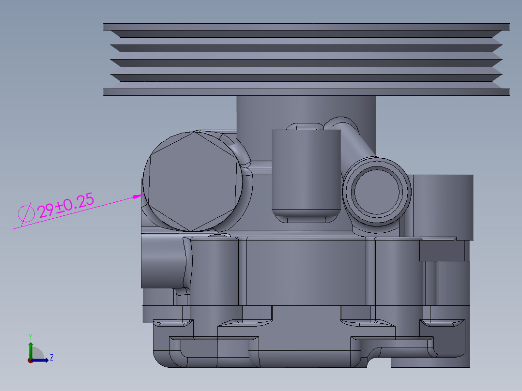液压叶片泵机构左视图