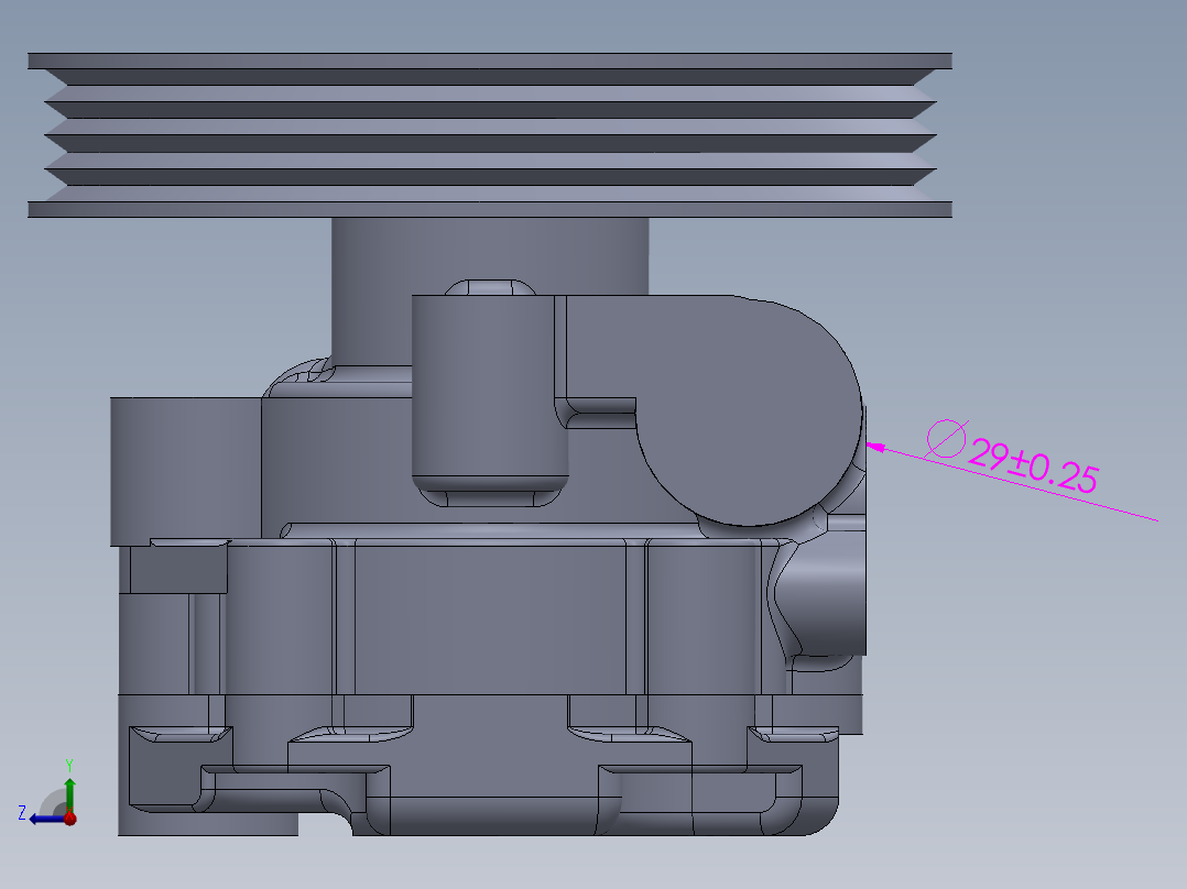 液压叶片泵机构右视图