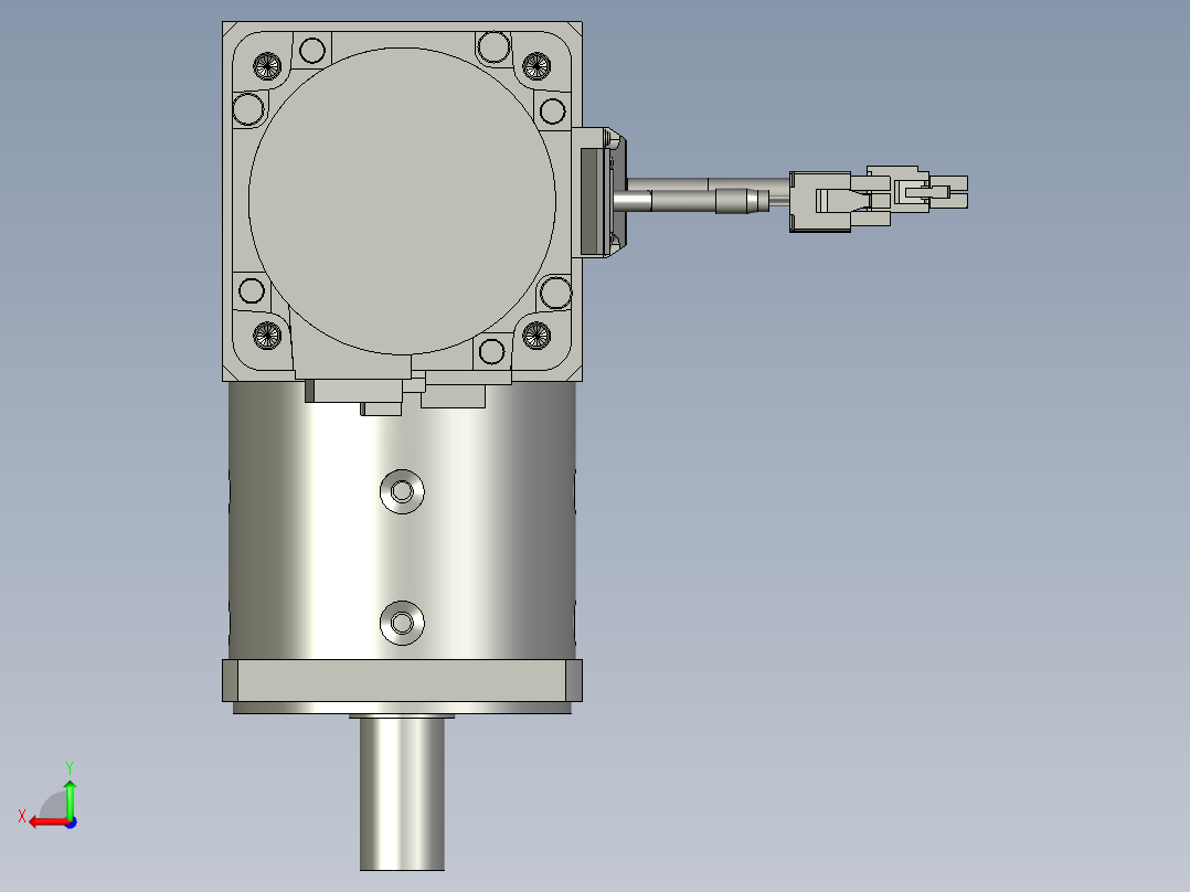 750W减速机后视图