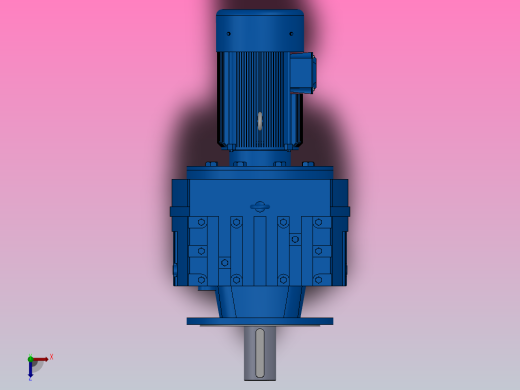 RF167法兰轴伸式安装斜齿轮减速机RF167-Y7.5-8P-132M-M1-0°-Φ550俯视缩略图