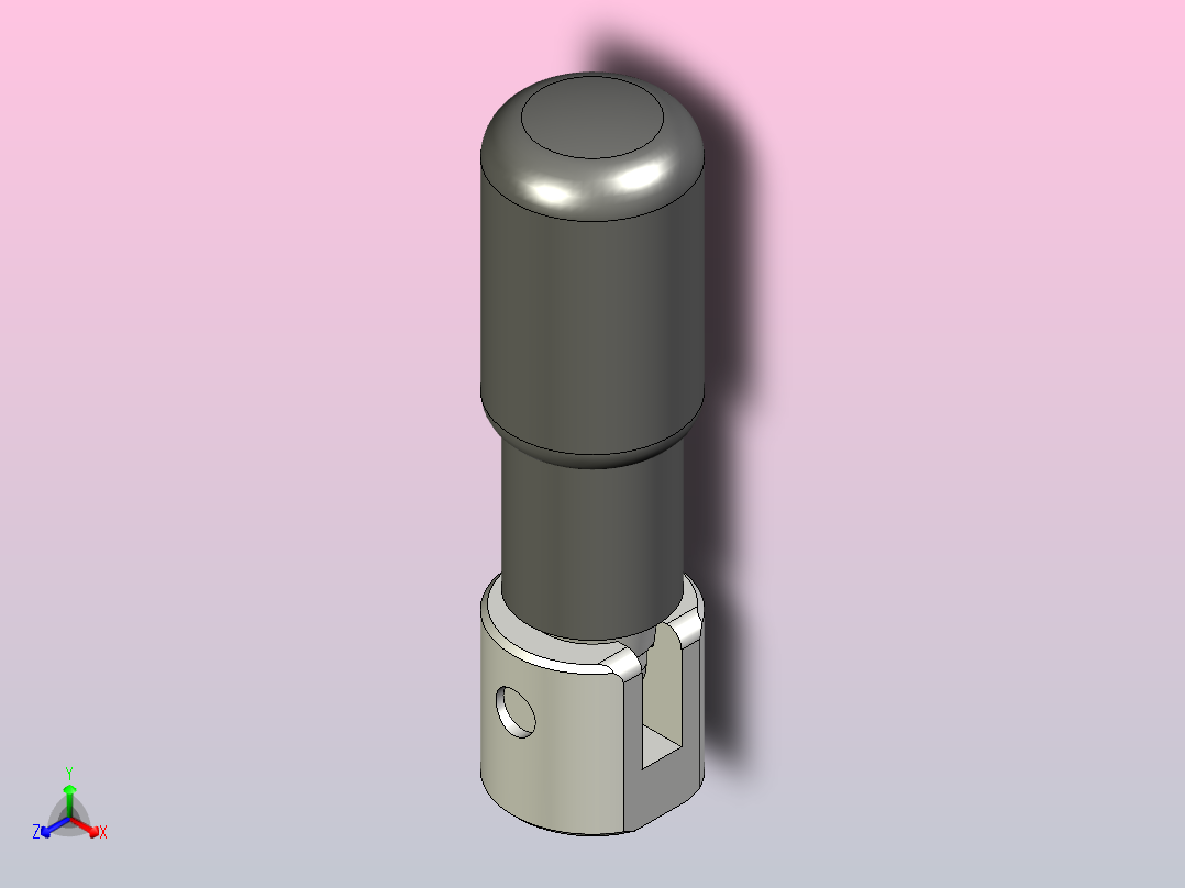 GN7985折叠手柄把手正等轴测图