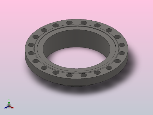 凹凸面对焊钢制管法兰（凹面）_450-40B（系列1）正等轴测缩略图