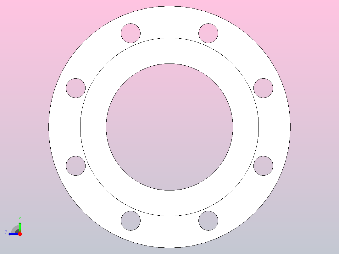 DN150法兰右视图