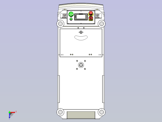潜伏智能AGV小车模型3D图纸俯视缩略图