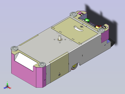 潜伏智能AGV小车模型3D图纸正等轴测缩略图
