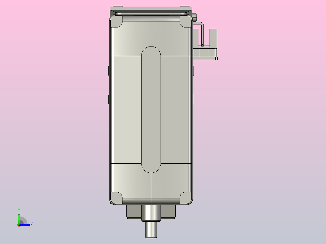 GTH4-L#-200-BM-M05-C3 GTH4内嵌式螺杆滑台 电机后折 TOYO模组左视图