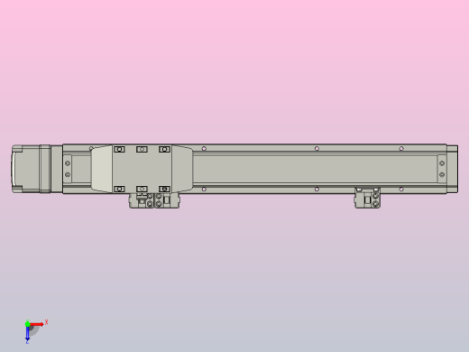 GTH4-L#-200-BM-M05-C3 GTH4内嵌式螺杆滑台 电机后折 TOYO模组俯视缩略图