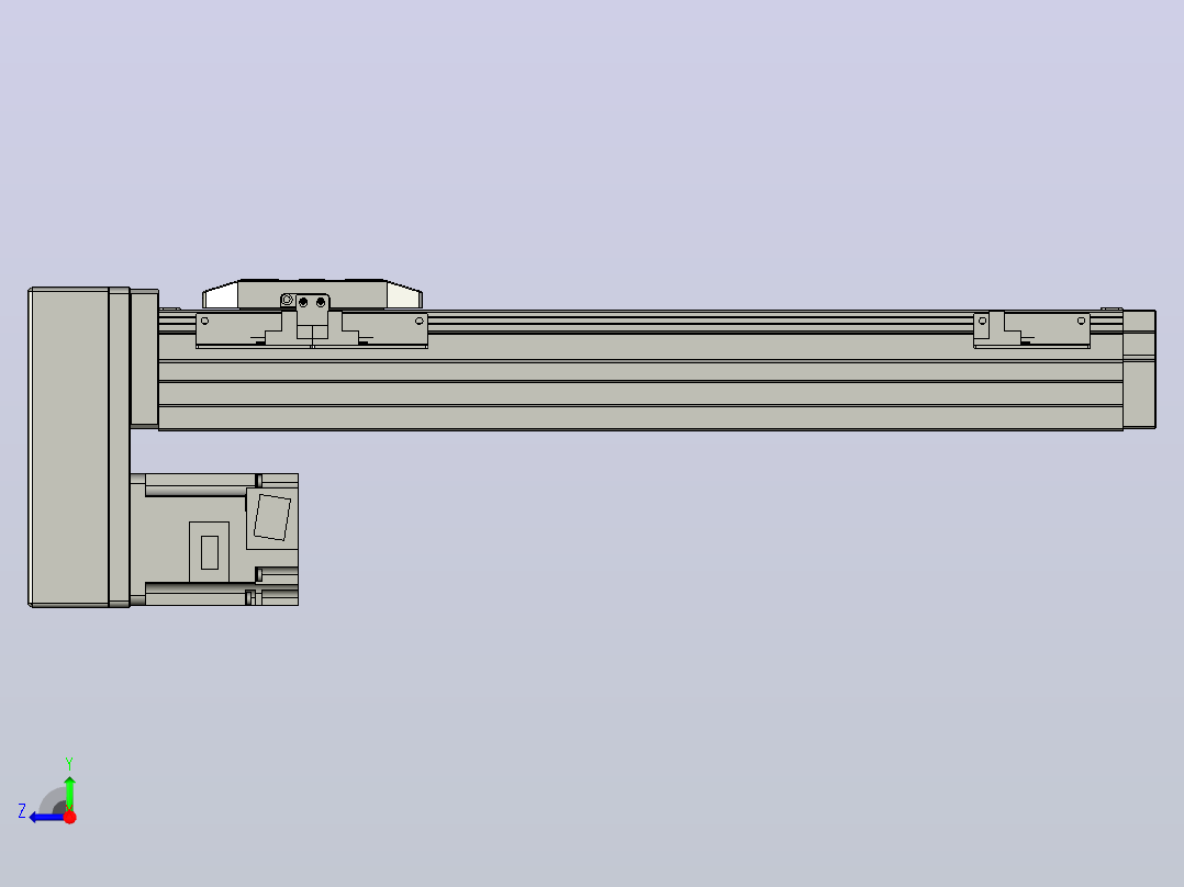 滚珠丝杠直线轴内置导轨TPA-GCR-65-1610C-L300-MP-M40-N3右视图