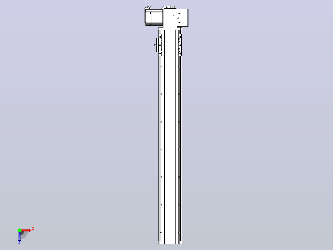 皮带直线轴半封闭可选导轨TPA-HNB-85D-90-L600-LP-Y-P20-N3俯视图