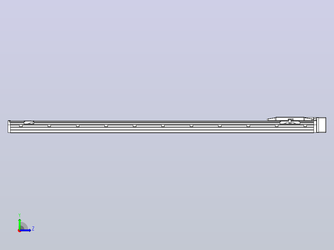 滚珠丝杠直线轴内置导轨TPA-GCR-150-2010C-L1350-ML-M75-N3左视图