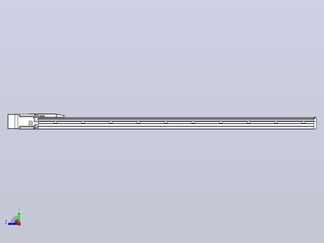 滚珠丝杠直线轴内置导轨TPA-GCR-150-2010C-L1350-ML-M75-N3右视图