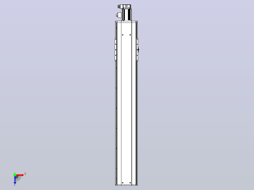 日规模组半封闭丝杆TPA-HNR-220D-3210C-L1150-M-C-P1K-N3俯视图