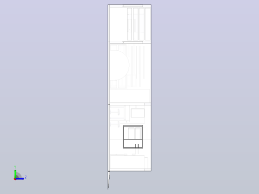 公寓-住宅-全套家具-设计-蓝图左视缩略图
