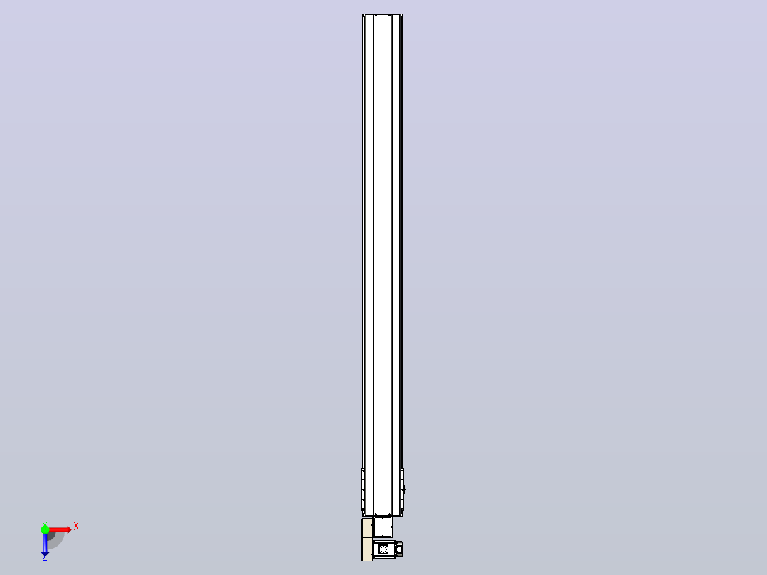 皮带直线轴半封闭可选导轨TPA-HNB-220D-176-L2350-ML-Y-P1K-N3俯视图