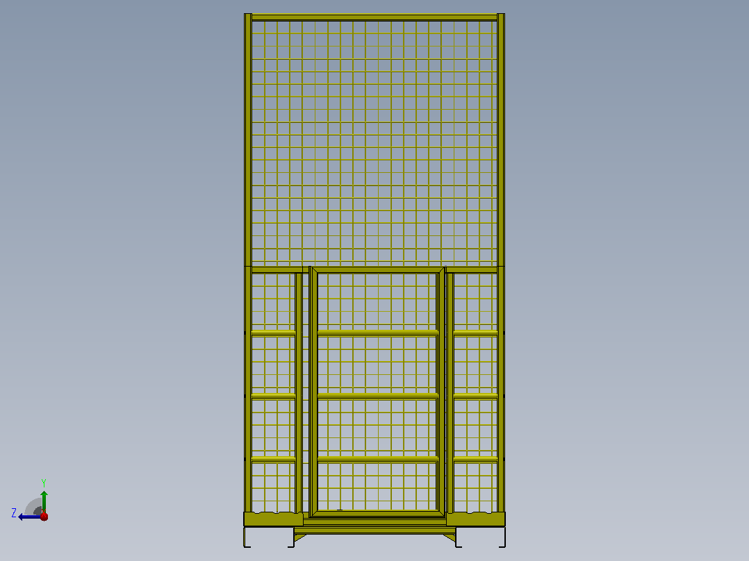 叉车工作平台右视图