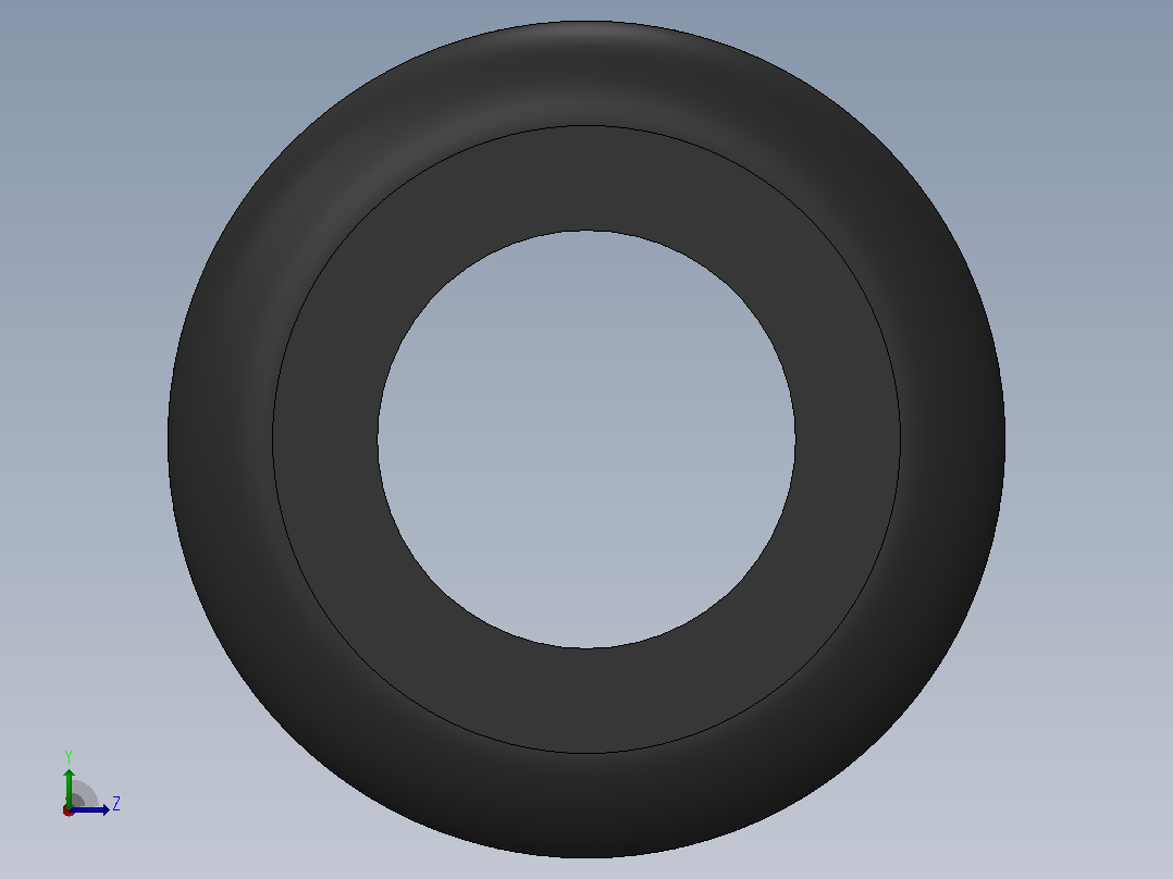 开放式橡胶垫圈SolidWorks中的配置工具提供了71种不同尺寸的开口索环左视图