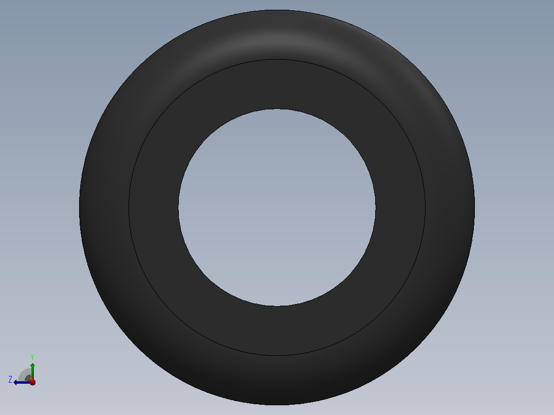 开放式橡胶垫圈SolidWorks中的配置工具提供了71种不同尺寸的开口索环右视图