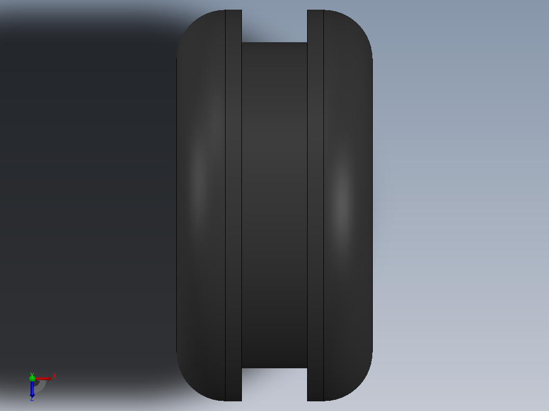 开放式橡胶垫圈SolidWorks中的配置工具提供了71种不同尺寸的开口索环俯视图
