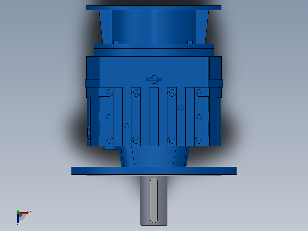 RF137ZP斜齿轮减速机RF137-7.59-M1-P225-Φ550俯视图
