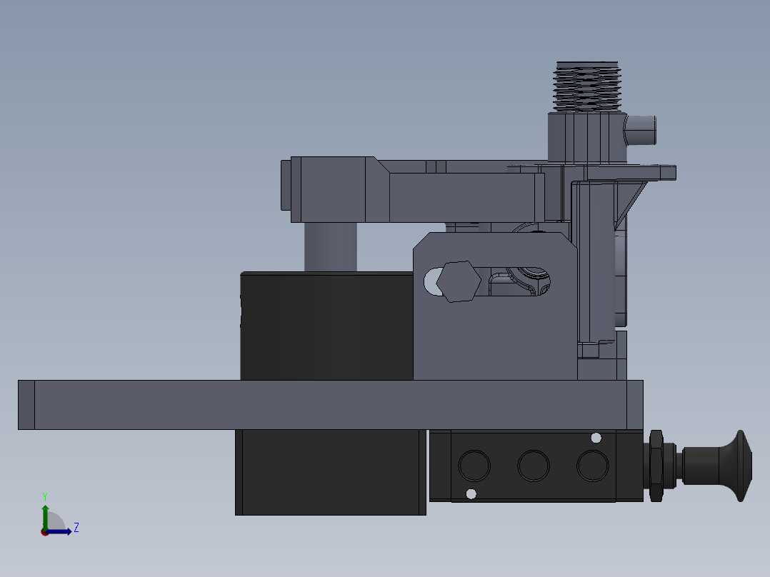 BLF8-01-1阀体加工工装左视图