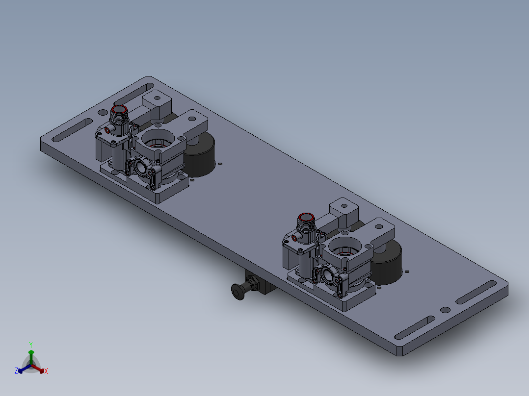 BLF8-01-1阀体加工工装正等轴测图