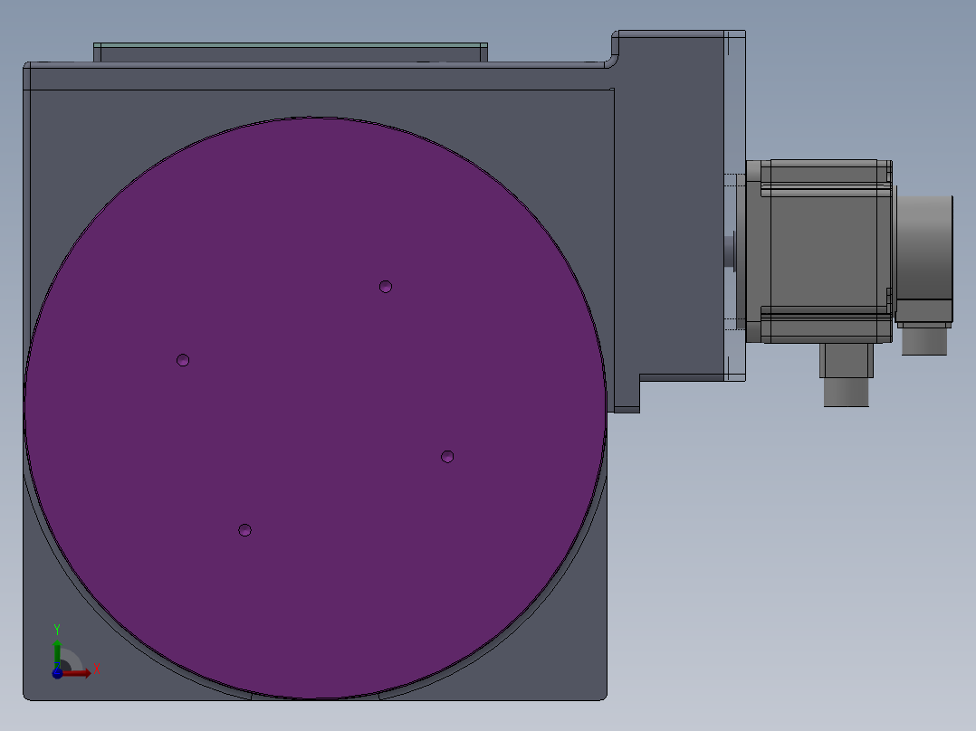 数控回转工作台sw20可编辑前视图