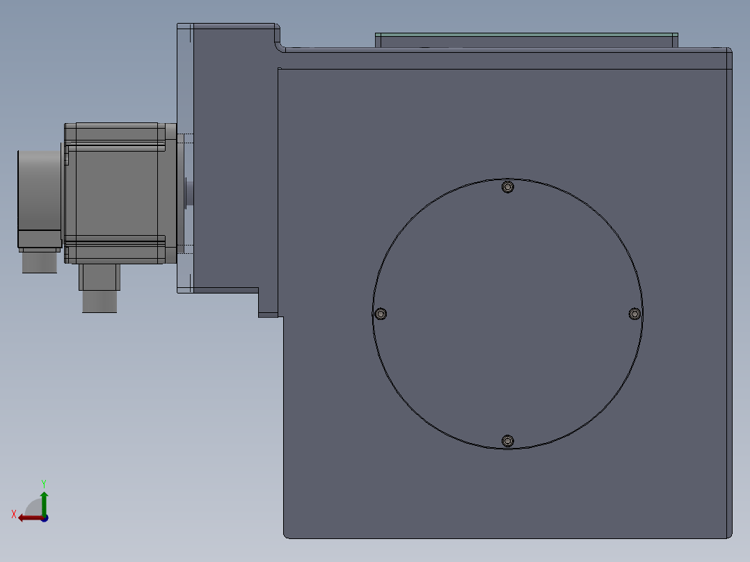 数控回转工作台sw20可编辑后视图