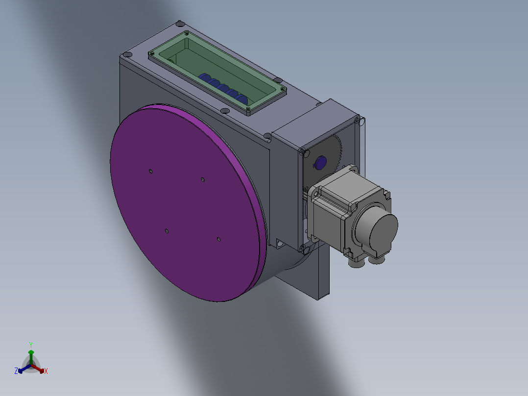 数控回转工作台sw20可编辑正等轴测图
