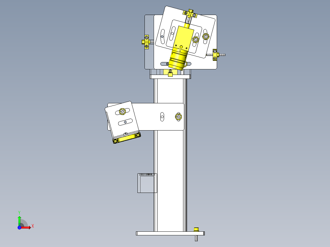 摄像机位置调整机构前视图