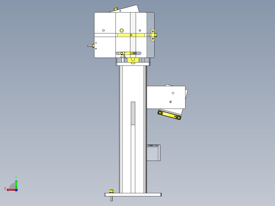 摄像机位置调整机构后视图
