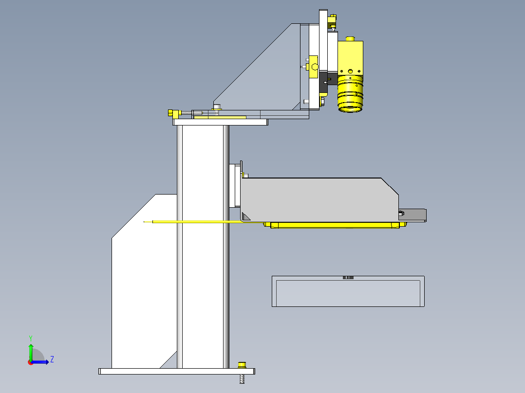 摄像机位置调整机构左视图