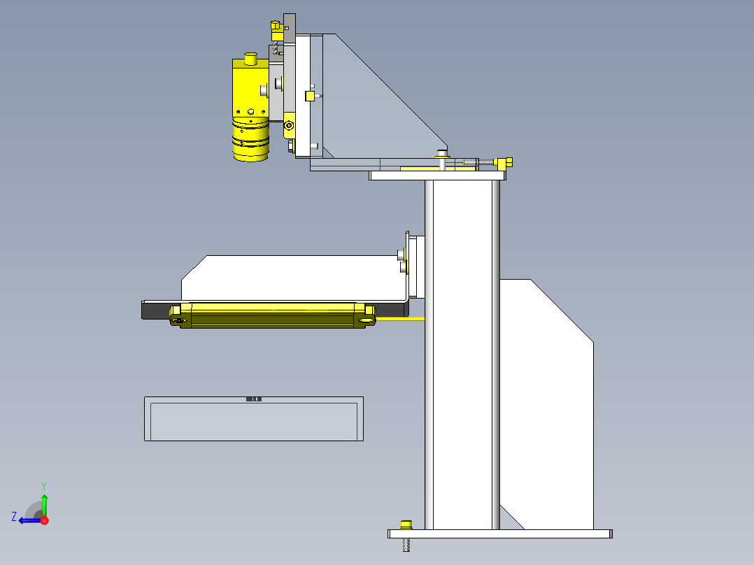 摄像机位置调整机构右视图