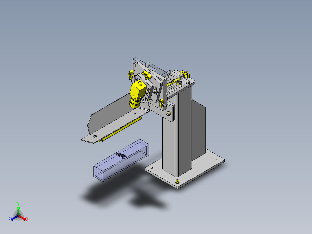 摄像机位置调整机构正等轴测图