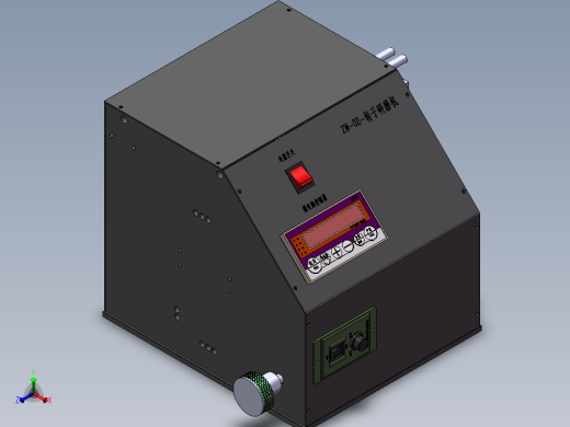 夹头式转子抛光机Solidworks设计附STP格式